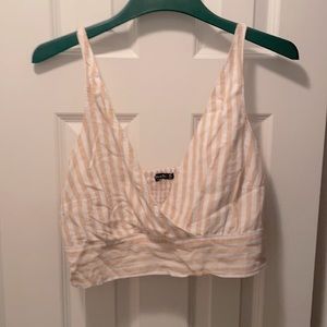 Abercrombie and Fitch Crop Top Striped XL Barely worn